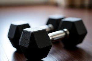 Hexagonal Rubber Dumbbells